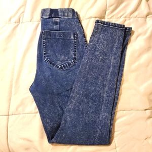 NOBO No Boundaries‎ Junior Super High Rise Skinny Pull On Jeans, Small (3-5)